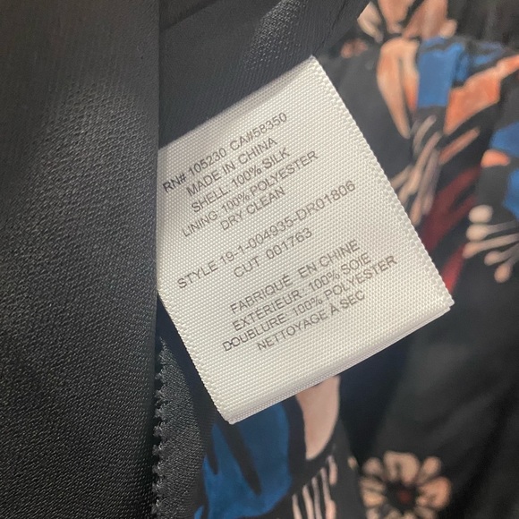 JOIE Nour Black Floral Tiered Ruffle Silk Dress $398 Sz XS Caviar - Picture 3 of 8